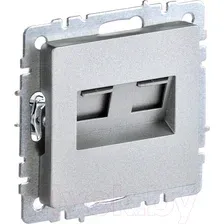 Розетка IEK Brite BR-K20-2-K47 (алюминий)