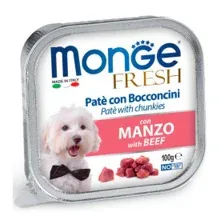 Влажный корм Monge Dog Fresh для собак, с говядиной, ламистер 100 г
