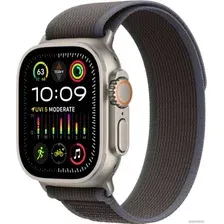 Умные часы Apple Watch Ultra 2 LTE 49 мм (титановый корпус, титановый/черно-синий, нейлоновый ремешок размера S/M)