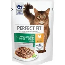 Пресервы Perfect Fit для стерилизованных с курицей в соусе 28x75 г
