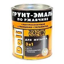 Грунт-эмаль Dali По ржавчине 3 в 1 2 л (винно-красный)