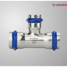 Тройник Varmega Inox Press раструбный 28x28x28 / VM718282828
