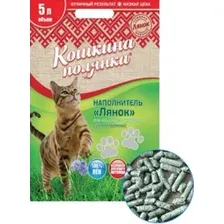 Наполнитель для туалета Кошкина Полянка Лянок Премиум впитывающий 3 л