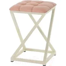 Табурет AMC Comfort 8К3.7 (кожзам коралл/слоновая кость)