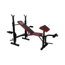 Скамья складная для жима с тягой Atlas Sport 1070 черный-красный