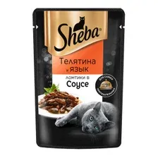 Пресервы Sheba Ломтики в соусе. Телятина и язык 28x75 г
