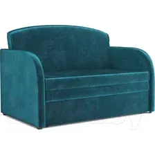 Диван Мебель-АРС Малютка (бархат сине-зеленый Star Velvet 43 Black Green)