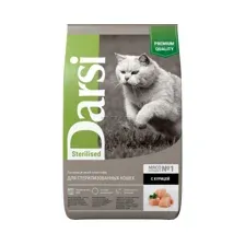 Darsi Корм сухой для стерилизованных кошек с курицей Sterilised, 10 кг