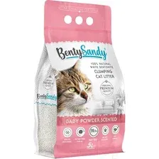 Наполнитель для туалета BentySandy Бентонит комкующийся Baby Powder Color Granules (5л)