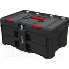 Ящик для инструментов Keter 2 Drawers Unit / 253384 (черный/красный)