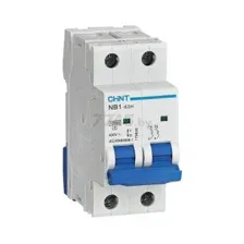 Автоматический выключатель CHINT NB1-63H 2P 50А D 10кА (179848)
