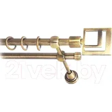 Карниз для штор Lm Decor Квадро 179 2р гладкий (антик, 2м)