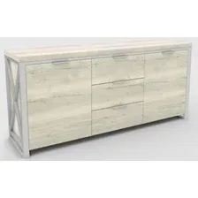 Комод Hype Mebel Цезарь 120x40 (белый-древесина белая)
