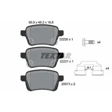 Тормозные колодки дисковые задняя ось TEXTAR 2222001