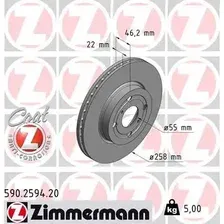 Тормозной диск ZIMMERMANN 590.2594.20 вентилируемый , передняя ось