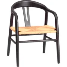 Стул TetChair Vali дерево вяз/бечевка (черный)