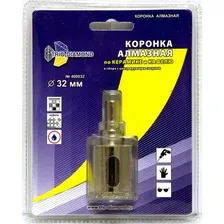 Коронка алмазная d 32 мм по керамике и кафелю TRIO-DIAMOND 400032