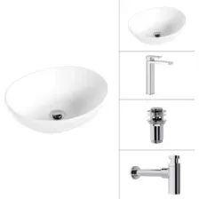Умывальник Lauter 21652 + Cascade 21СК0655C + сифон 21635CH + дон.клапан 21190CH (хром)