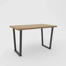 Кухонный стол Hype Mebel Трапеция раздвижной 125x75 (черный/дуб галифакс олово)