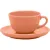 Чашка с блюдцем Oxford Flat Shape Apricot 136080 AO04-1A03