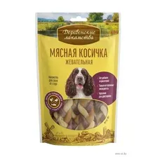 Лакомство для собак "Мясная косичка жевательная" (90 г)