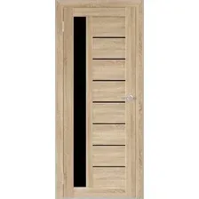 Межкомнатная дверь Юни Бона 04 (ч) 70x200 (дуб сонома/черное белое)