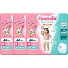 Трусики-подгузники Tanoshi Baby Pants L 9-14 кг (132 шт)