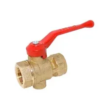 Кран шаровый Цветлит PN1,6 МПа 1/2" под манометр ручка-флажок арт. 11Б27п11