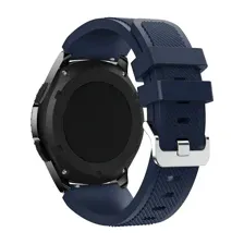 Силиконовый ремешок Rumi Gear S3 для часов 22 мм (темно-синий)