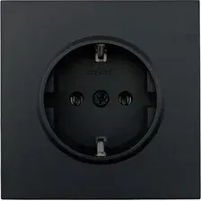 Розетка Lezard Zima 704-4288-122BQC с заземлением (черный бархат)