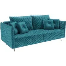 Диван Mebel-Ars Вашингтон (бархат сине-зеленый Star Velvet 43 Black Green)