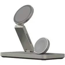 Беспроводное зарядное Magssory Yoga 3 в 1 Charging Station для Apple Qi2 WCH016t (титан)