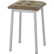 Табурет AMC Comfort 7К5.4 (кожзам, какао/серебристый)
