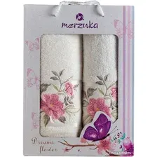 Набор полотенец Merzuka 50x90/70x140 10678 (2 шт, кремовый)
