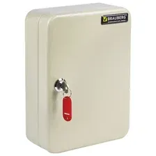 Ключница металлическая Brauberg 290339 (30x24x8, серый)
