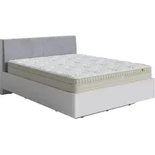 Кровать PROxSON Voyage 160x200 (белый жемчуг/Teddy 318 мокрый асфальт)
