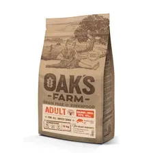 OAK'S FARM All Breed Dogs Salmon + Krill сухой беззерновой корм с лососем и крилем для взрослых собак, 12 кг