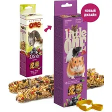 Лакомство для грызунов Little One Палочки с ягодами 2х60 г