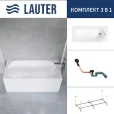 Ванна Lauter Celeste 170x75 21060075 (с каркасом и сифоном 21Y11021 матовый черный)