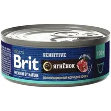 Натуральный корм для кошек Brit Premium by Nature Sensitive с мясом ягненка 100 г