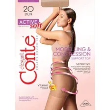 Колготки женские Conte Elegant Active Soft, 20 den, natural, размер 4