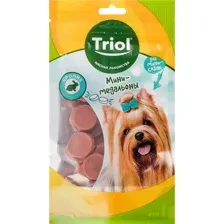 Лакомство для собак Triol Мини-медальоны из кролика, 50 г