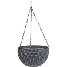 Кашпо Botanica Rattan (26x16 см, серый)