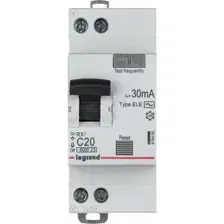 Дифференциальный автомат Legrand RX3 1P+N C 20А 30мА 6кА 2М AC 419400