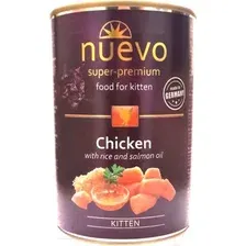 Влажный корм для кошек Nuevo Kitten Chicken with Rice and Salmon Oil / 95114 (400г)