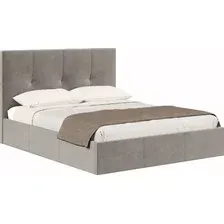 Кровать Хочу Домой Марсель с ПМ 160x200 (пепел велюр 112)