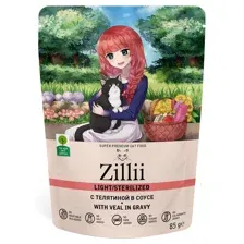 ZILLII Sterilized/Light Cat (Телятина в соусе) 85 г
