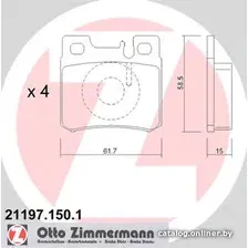 Тормозные колодки Zimmermann 211971501