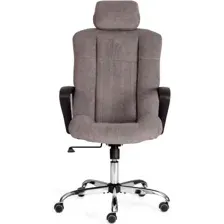 Офисное кресло TetChair Oxford хром/флок (серый)