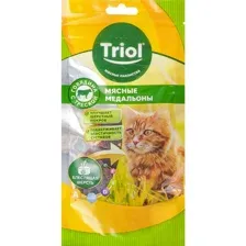 Triol Мини-медальоны из говядины с треской для кошек 40 г